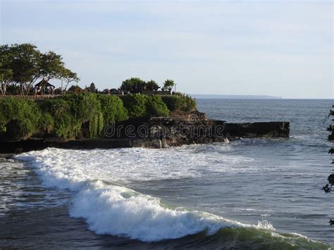 Ocean Waves At Tanah Lot Beach Bali Indonesia Editorial Stock Photo