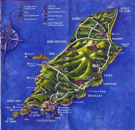 800x1169 / 159 kb go to map. Large tourist illustrated map of Isle of Man | Isle of Man ...