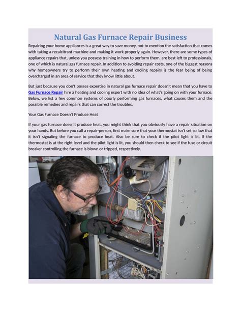 Ppt Natural Gas Furnace Repair Business Powerpoint Presentation Free