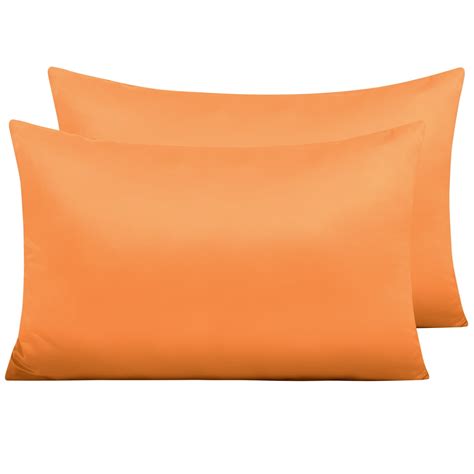 ntbay 2 pack silk satin standard pillowcases with hidden zipper super soft bed pillow cases for