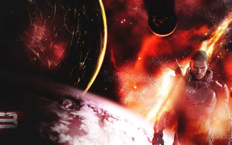 Mass Effect Shepard Space Wallpaper Hd Games 4k