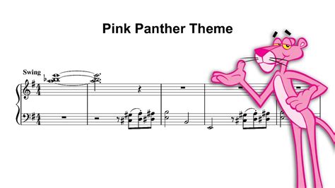 The Pink Panther Easyintermediate Level Mancini Piano Sheet Music Ubicaciondepersonas