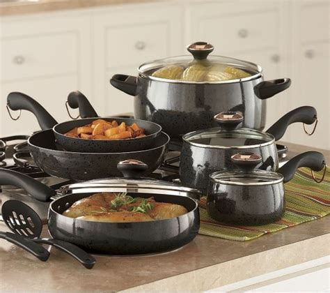 Pt will ship the same business day. 15-piece Speckled Porcelain Cookware Set by Paula Deen ...