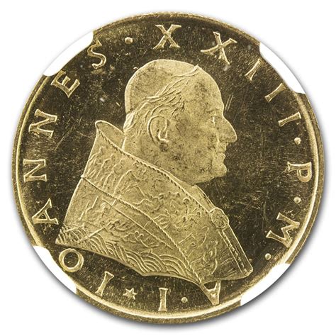 Buy 1959 Vatican City Gold 100 Lire Pope John Xxiii Ms 64 Ngc Apmex