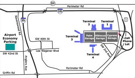 Airport Parking Map Fort Lauderdale Airport Parking Map