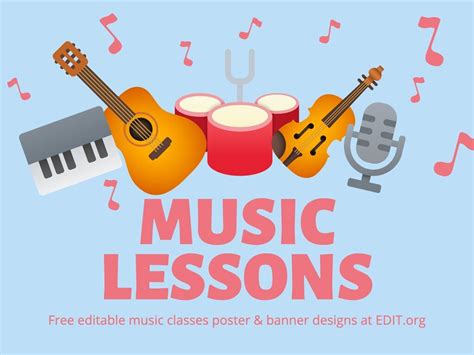 Editable Music Lessons Flyer Templates