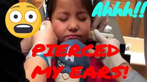 7 Year Old Getting Ears Pierced Youtube