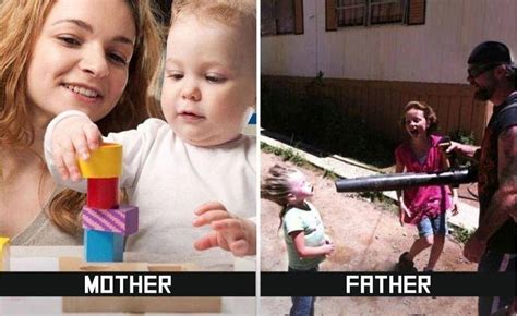 10 Differences Between Mothers And Fathers Displayed In Pictures Which