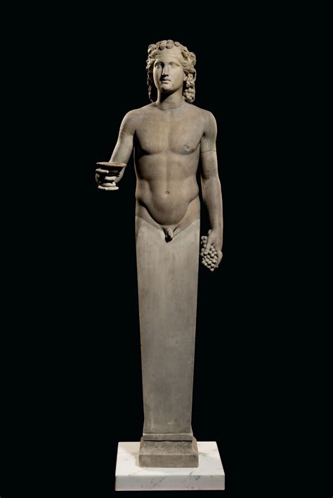 A Roman Marble Terminal Figure Of Dionysus
