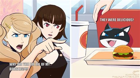 Morgana Has To Train For The Burger Challenge Persona5 Persona 5