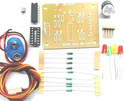 This is a project i had to complete within four days in school. Four LED Water Level Indicator with buzzer DIY Kit