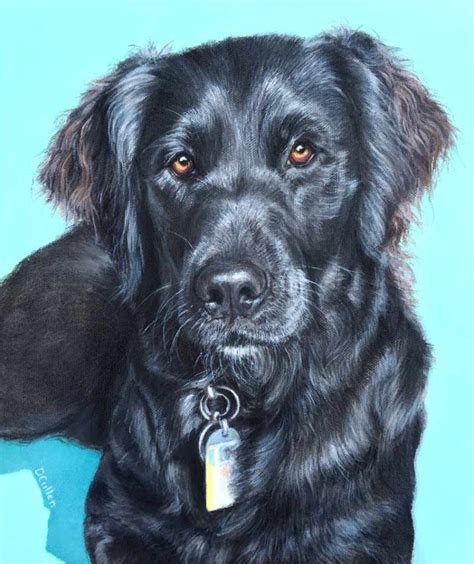 Ruby Retriever X Dog Portrait Painting Paintmypet By Deborah Cullen