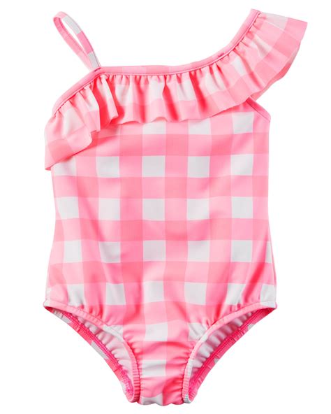 Carters Gingham Swimsuit Carters Baby Girl Girls One Piece Swimsuit
