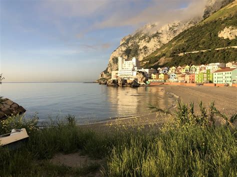 Early Morning Swim At Catalan Bay Gibraltar Beach