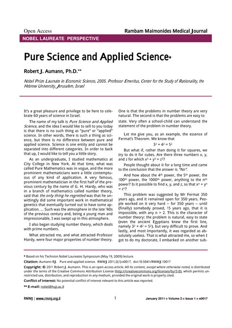 Pdf Pure Science And Applied Science