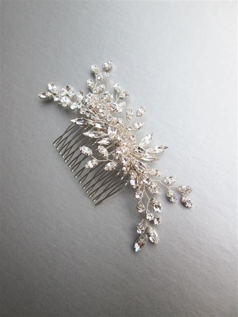 Crystal Hair Comb Bridal Crystal Comb Rhinestone Bridal Comb Opal