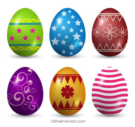 Decorated Easter Eggs Vector Art Download Free Vector Art Free Vectors