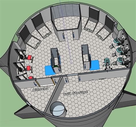 Spacex Starship Interior Concept For 100 Passengers Human Mars