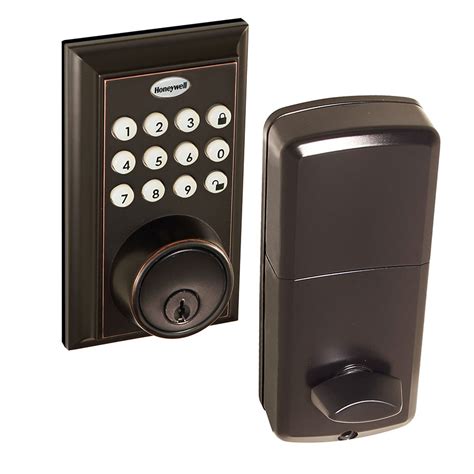 Honeywell Bluetooth Enabled Deadbolt Door Lock With Keypad Oil Rubbed