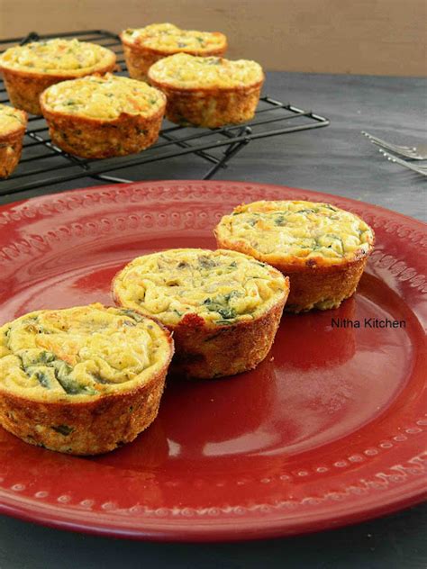 Nitha Kitchen Spinach And Vegetable Quiches In Muffin Pan Crustless