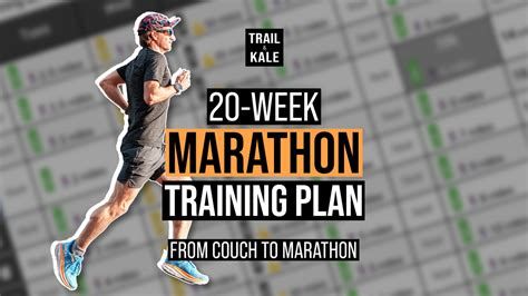 20 Week Marathon Training Plan Couch To Marathon