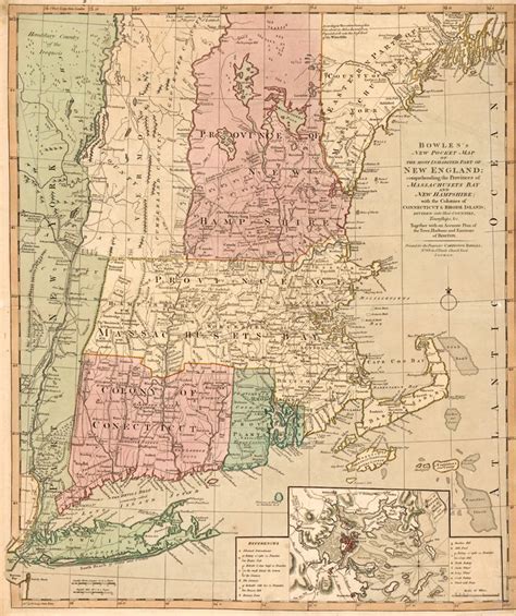 New England Vintage Map C 1760 Map Map Ts Vintage World Maps