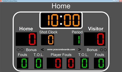 Basketball Scoreboard Deluxe Software Informer Screenshots