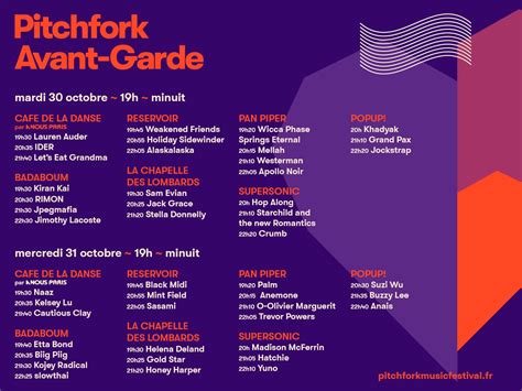Pitchfork Music Festival Paris and Avant-Garde 2018 Set Times Revealed | Pitchfork