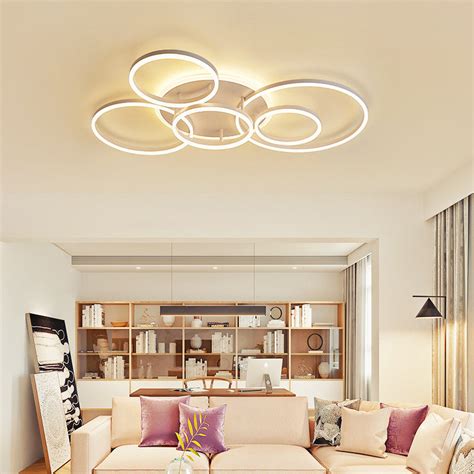 Cool Rings Ceiling Lights White Color For Indoor Home Lighting Fixtures