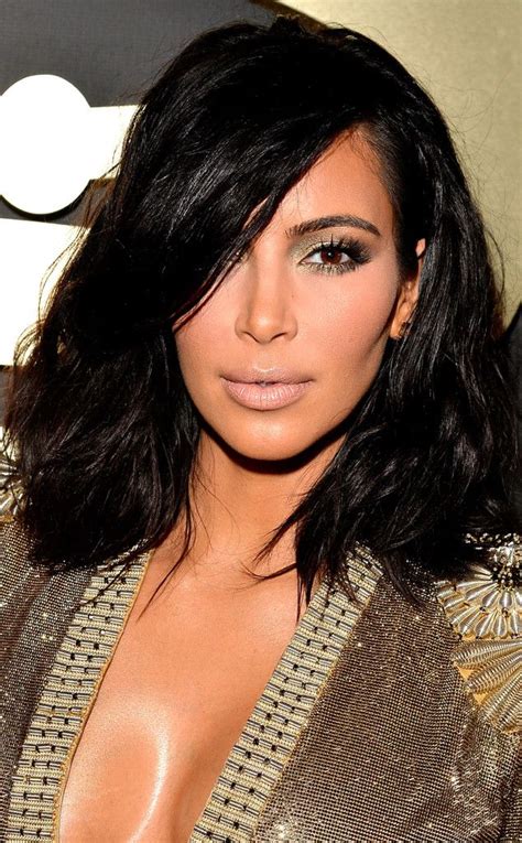 Kim Kardashian From Best Beauty Looks From The 2015 Grammy Awards