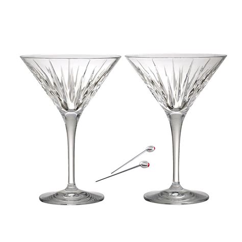 reed and barton soho martini glasses and olive picks set of 2 martini set crystal martini