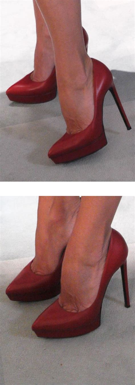 Kelly Ripas Dark Red Saint Laurent Heels Live With Kelly And Michael