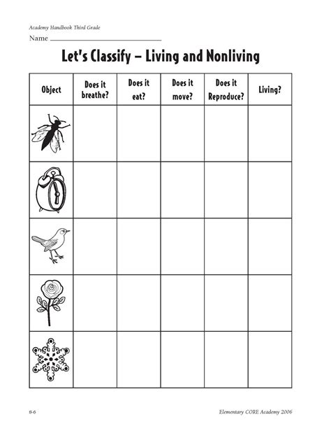 Living And Non Living Things Worksheets For Grade 3 Cbse 2021 Scarica