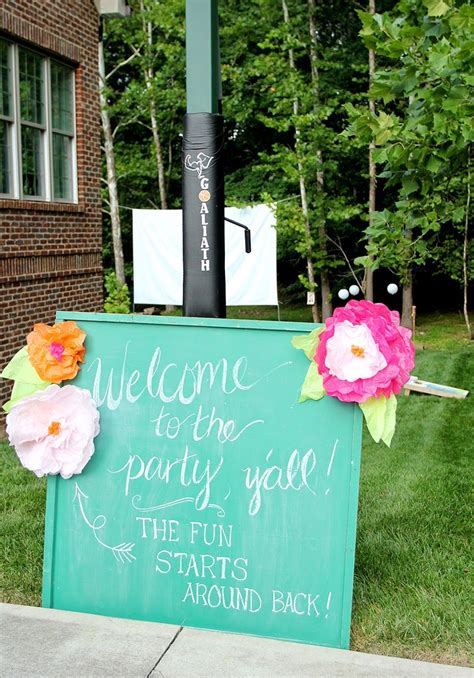 Constructing a cabana lounge chair in a day seems like a challenging project, but it's not really. Garden party welcome chalkboard | Outdoors birthday party, Sweet sixteen parties, Sweet 16 parties