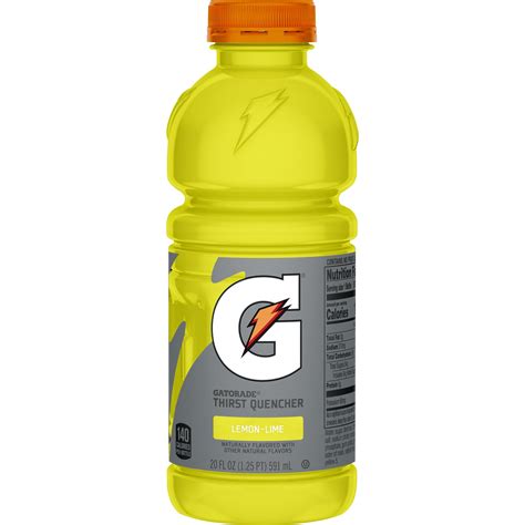 Gatorade Thirst Quencher Sports Drink Lemon Lime 20 Oz Bottle