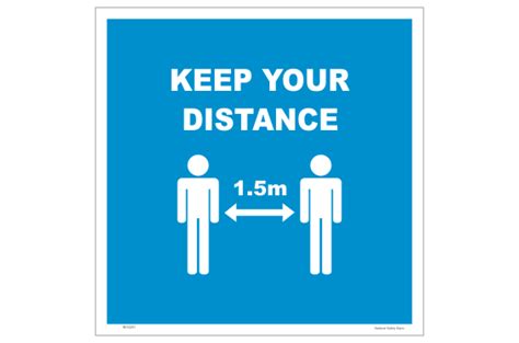 Keep Your Distance Floor Sign In16251 National Safety Signs