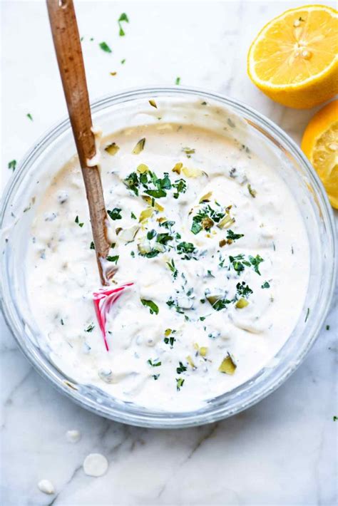 It's easy to make, tastes delicious, and goes tartar sauce is a creamy and savory sauce frequently served with seafood. How to Make the Best Tartar Sauce | foodiecrush .com