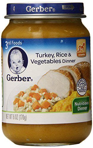 Gerber 3rd Foods Turkey Rice And Vegetables 6 Ounce Pack