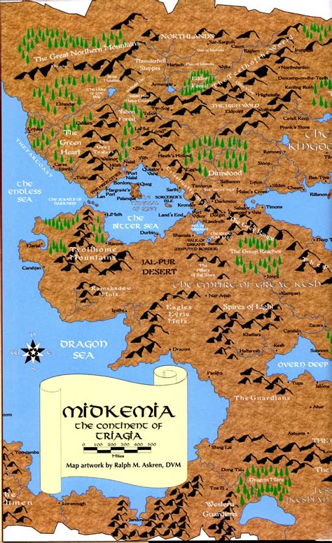 Map Of Midkemia From Raymond E Feists Magician Apprentice And Riftwar