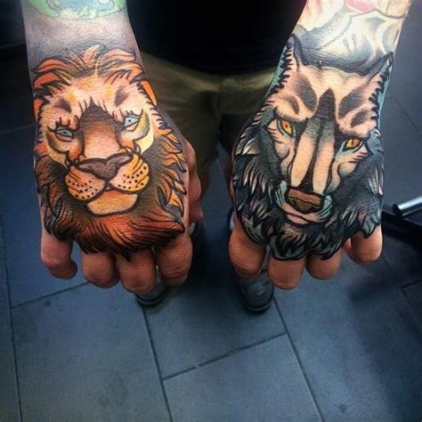 10 Best Lion And Wolf Tattoo Ideas Petpress Wolf Tattoo Wolf