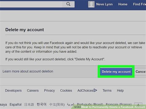 Deleting your facebook account on your computer. How to Permanently Delete a Facebook Account: 6 Steps