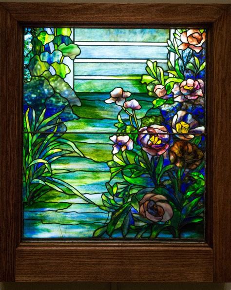 Louis Comfort Tiffany Peony Window Panel Richard Beatty Mellon Mansion