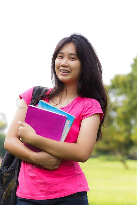 Asian Schoolgirl Stock Image Colourbox