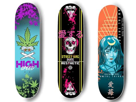 Custom Skateboard Deck Artwork Custom Designed Art Skate Decks Custom