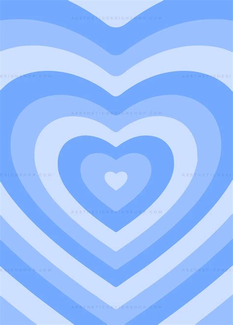 Blue Aesthetic Heart Background ⋆ Aesthetic Design Shop Aesthetic Shop