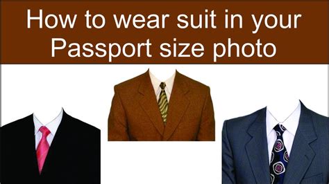 How To Wear Suit In Passport Size Photo Youtube