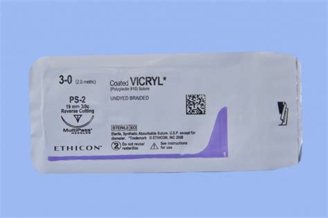 Ethicon Suture J427h 3 0 Vicryl Undyed 27 Ps 2 Cutting Esutures