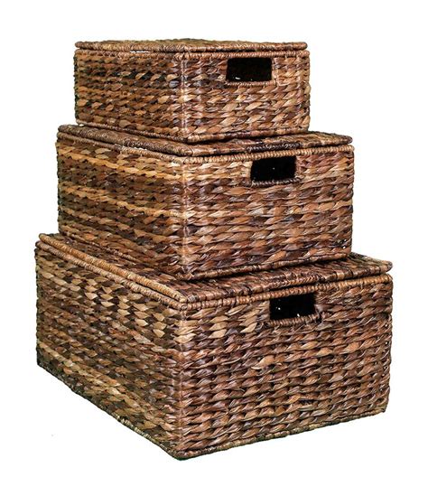 birdrock home abaca nesting baskets 3 baskets environmentally friendly nesting baskets