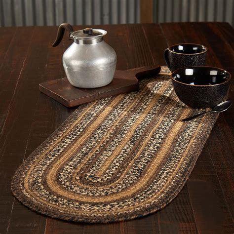 Espresso Braided 36 Inch Table Runner Oval The Weed Patch