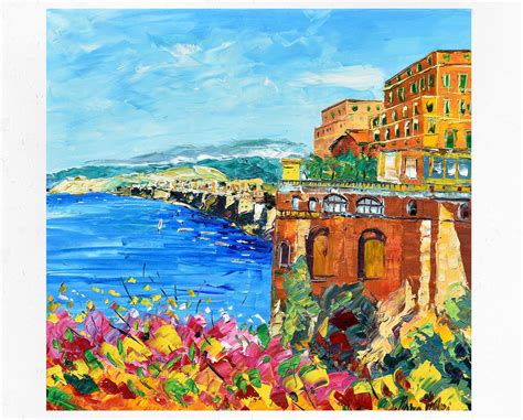 Sorrento Painting On Canvas Amalfi Coast Hotel Victoria Wall Art